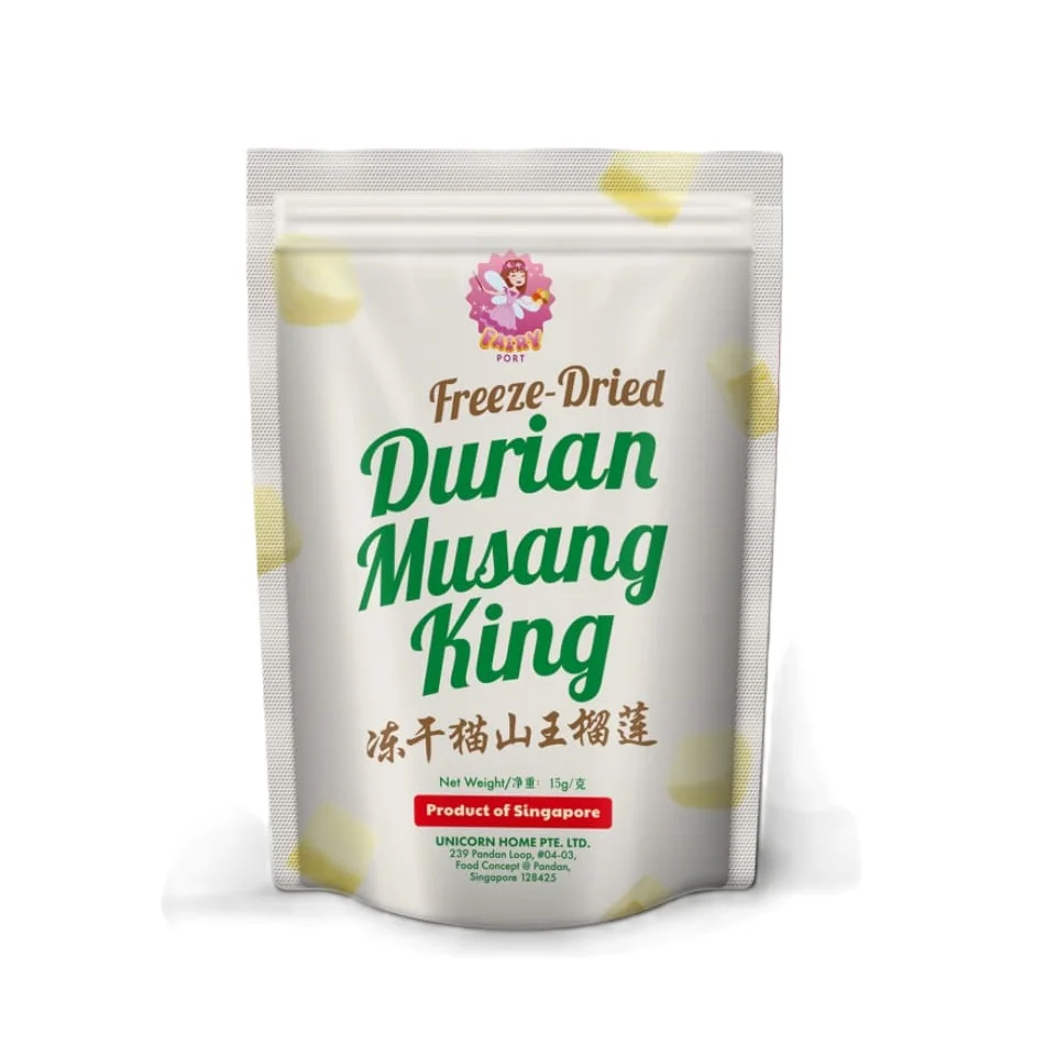 High Quality Delicious Authentic Taste 60g Musang King Durian Freeze Dried Ready to Eat Sweet Top-Notch Flavor Snack for All Age