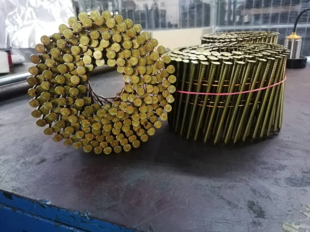 Custom Design Packaging Carton Box CLAVOS HELICOIDALES  2 1/4'x.099' WIRE WOODEN PALLET COIL NAILS For Pistola De Clavo