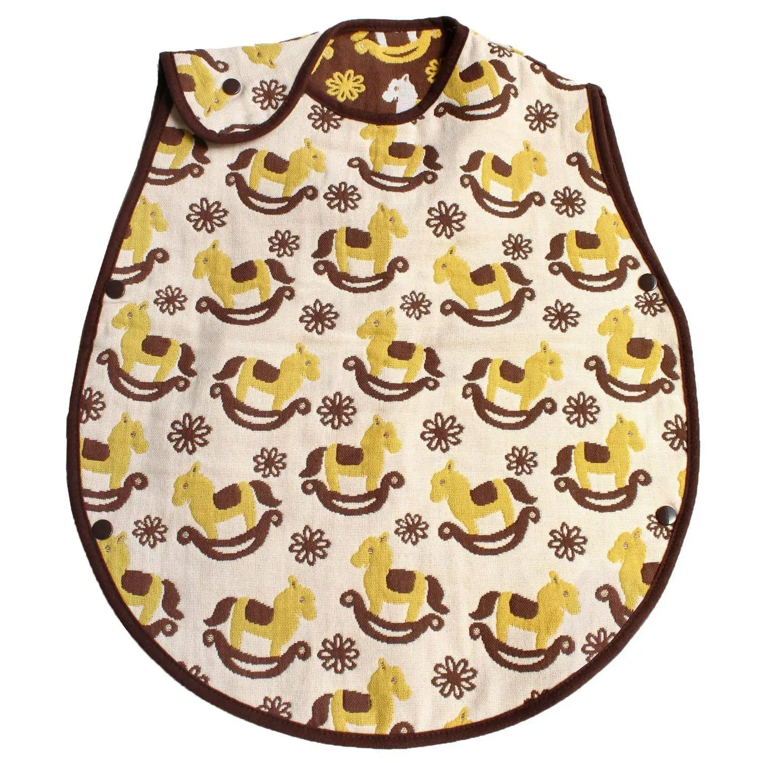 [Wholesale Products] Made in Japan 5-Layered Gauze Baby Baby Swaddle 49cm*40cm 100% Cotton Breathable Low MOQ Rocking Horse