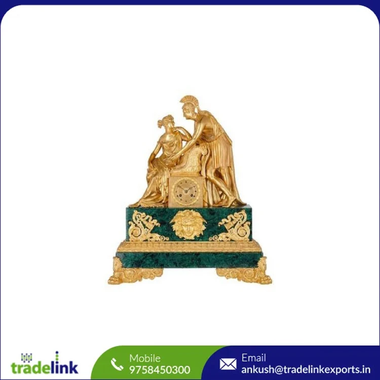 Старинные винтажные малахитовые роскошные часы ручной работы креативный и декоративный светодиодный Будильник в стиле ретро для