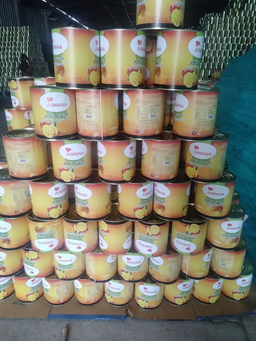 Wholesale Pure Alphonso Mangopulp in Tin Packing 3.1kg packing canned alphonso mango juice from fresh fruit MP 001