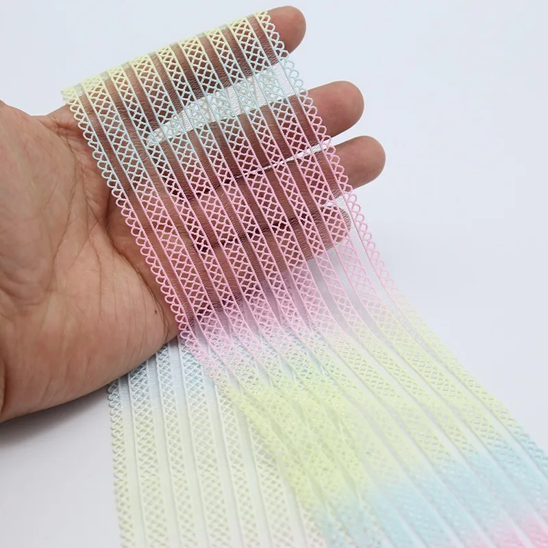 Hot product silk lace elastic bandage  nylon spandex woven jacquard elastic  garment bra elastic band