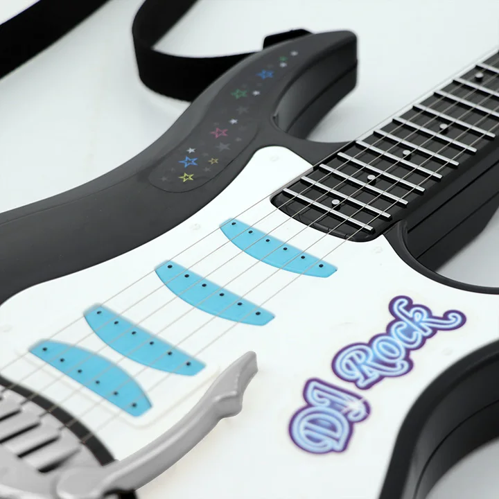 Custom Rock style guitar with 6 real strings authentic electric guitar kids pink guitar