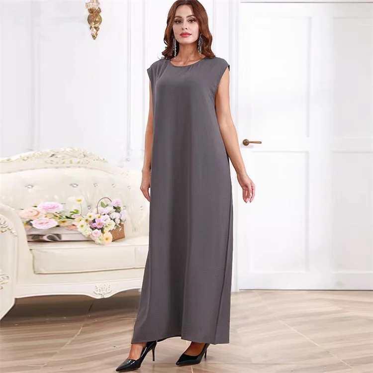 2023 Custom Traditional Muslim Clothing Set Women Cardigan Open Abaya Islamic Dress Eid Two Piece Set Muslim