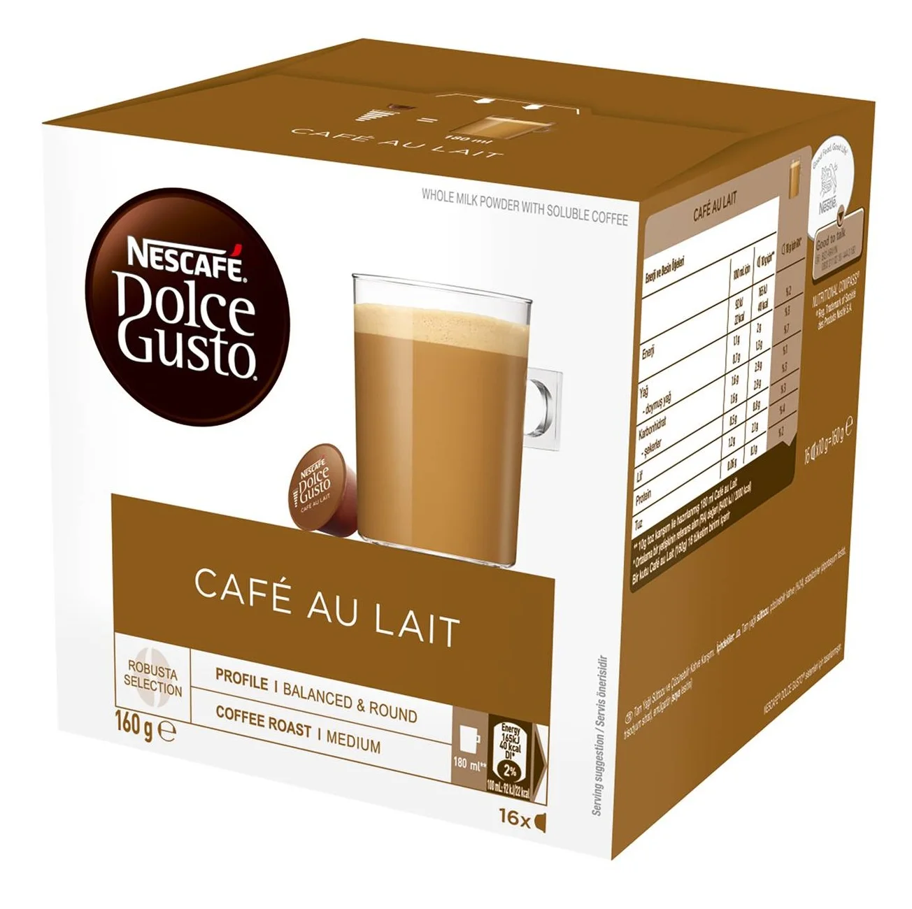 Органический Итальянский кофе 100% Arabica Nescafe Dolce Gusto16 в капсулах совместимый с Giuseppe Verdi сделанный Италии