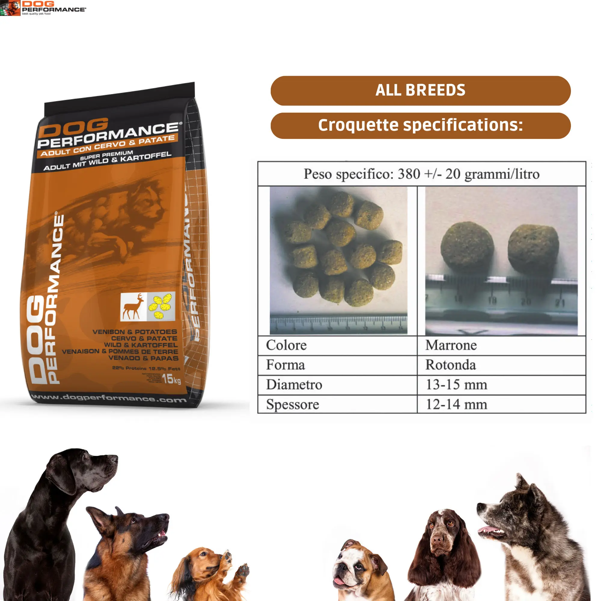 Корм для собак Премиум-класса вдохновленный природой-взрослый олень и картофель 15 кг-деревенский вкус восхитительной еды