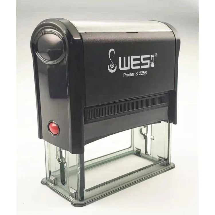 OEM Imprinting Size 22x58mm WES Self-Inking Stamp/rubber stamp for sale