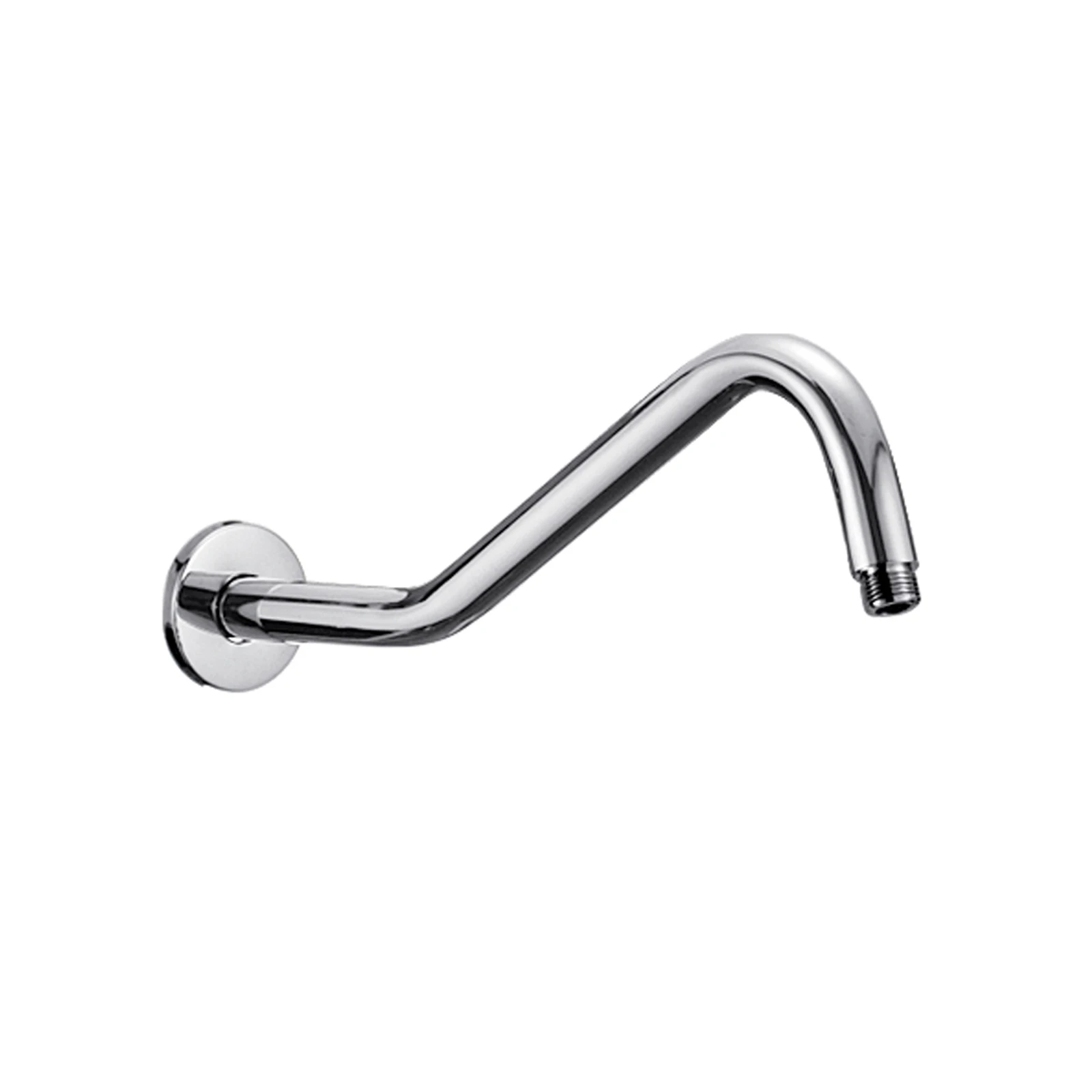 Wholesale Factory Bathroom Shower Pipe Round Chrome Wall Shower Arm With Flange For Rain Shower Head