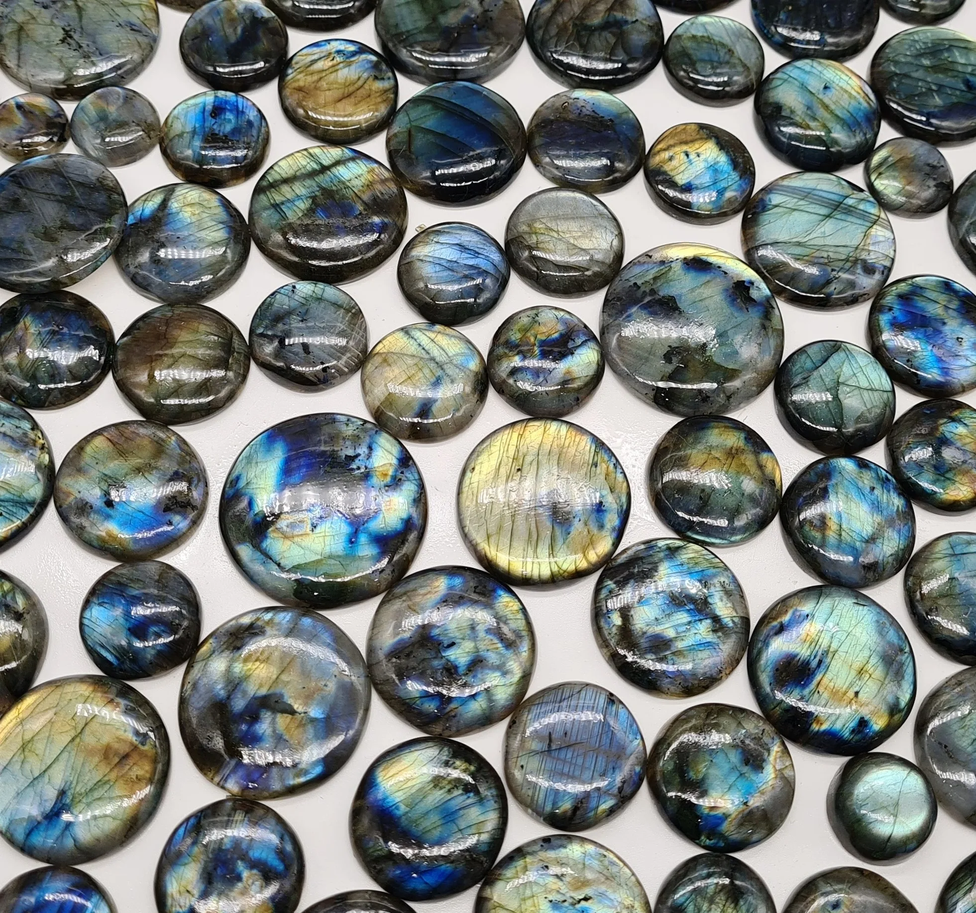 Round Labradorite Cabochon Gemstones Labradorite Gemstone Cabochon in Only Round Shapes
