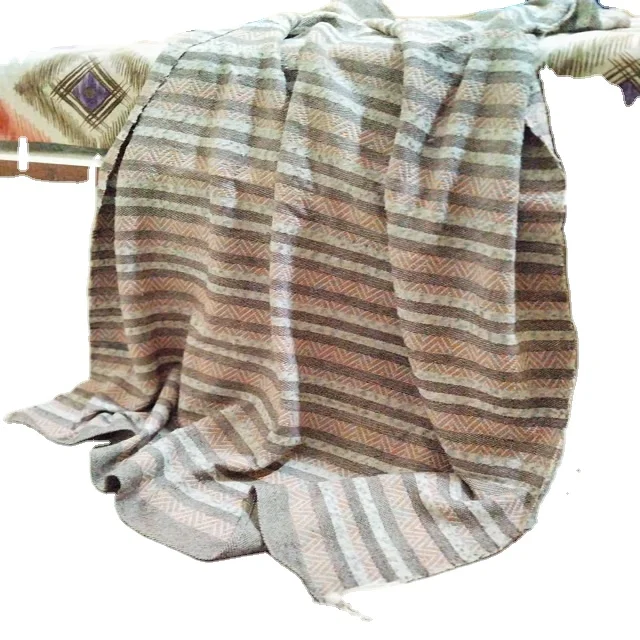 Super Luxurious Handmade Recycled Silk hand Woven Decorative Throw Plain Cover Travel Decoration sofa bed bohemian Style Sets