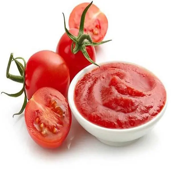 Red Color Double-Concentrated Tomato Paste in Drum Packaging Factory-Ketchup Also Available in Sachet Packaging