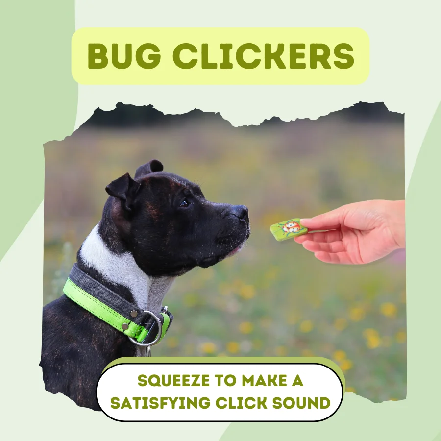 Bug Clickers with 6 Assorted Designs | Packed 12pc per Pack | Pet Bug Clicker