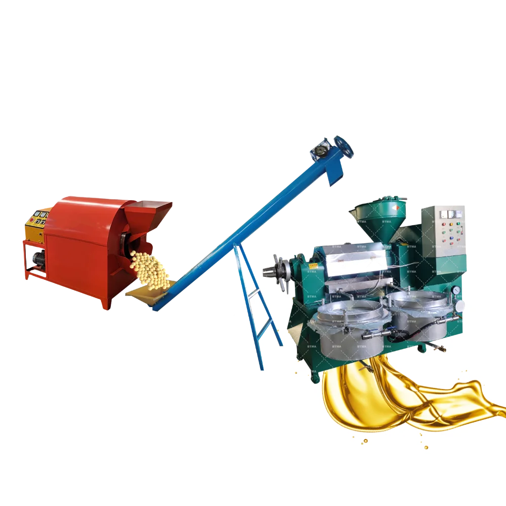 BTMA combined oil press line big capacity Automatic Corn Oil Press with Feeding System Automatic Peanut Oil Press Machine