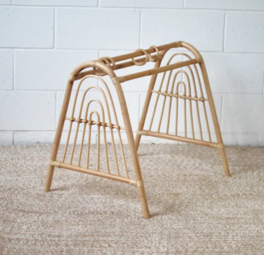 Eco Friendly Rattan Baby Activity Gym  Hanging Toys Wooden Baby Gym Play Mat Toddlers Infants Bedroom Room Daycare Baby Play Gym
