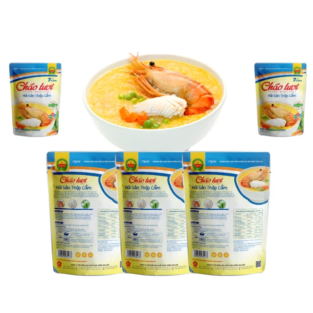 Mixed Seafood delicious 100% fresh meal healthy food fresh porridge No preservatives Vietnam mre Self heating ready to eat food