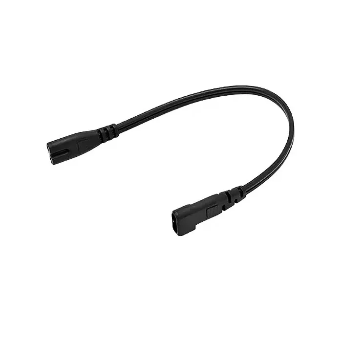 ETL certified PVC male and female plug wires temperature resistance black Two plug connection cable For EDK EDJ