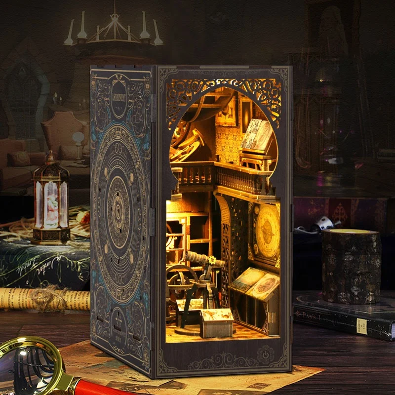 Хит продаж деревянная мебель мини-кукольный домик игрушки «diy» миниатюрная книжная книга модель магазина набор для взрослых