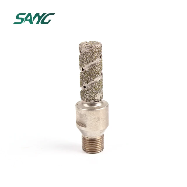 CNC Drill bits G1/2 electroplated CNC diamond finger bit for marble engineered stone