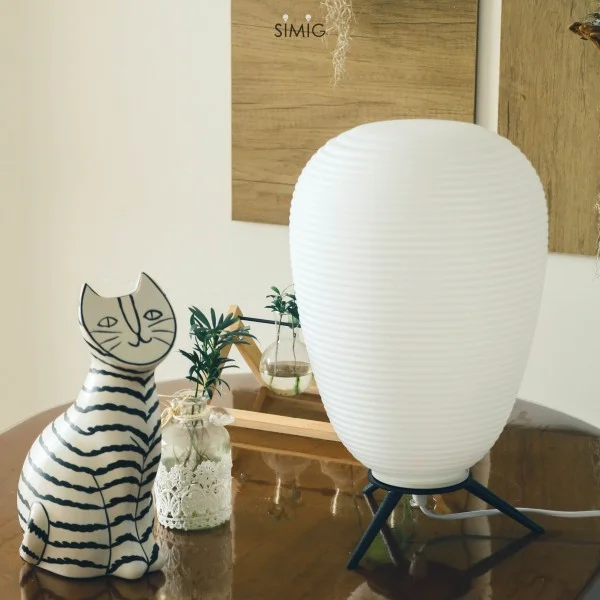 Wabi Sabi Lamp Nordic Night Light LED Metal Table Lamp with round Glass Shade Hotel & Home Room Decor Home Light Decorative Lamp