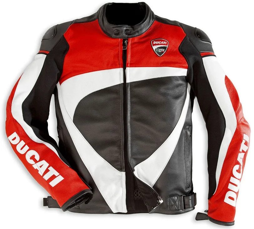 Motorcycle Leather Jacket Fully Protective Racing Track Jacket