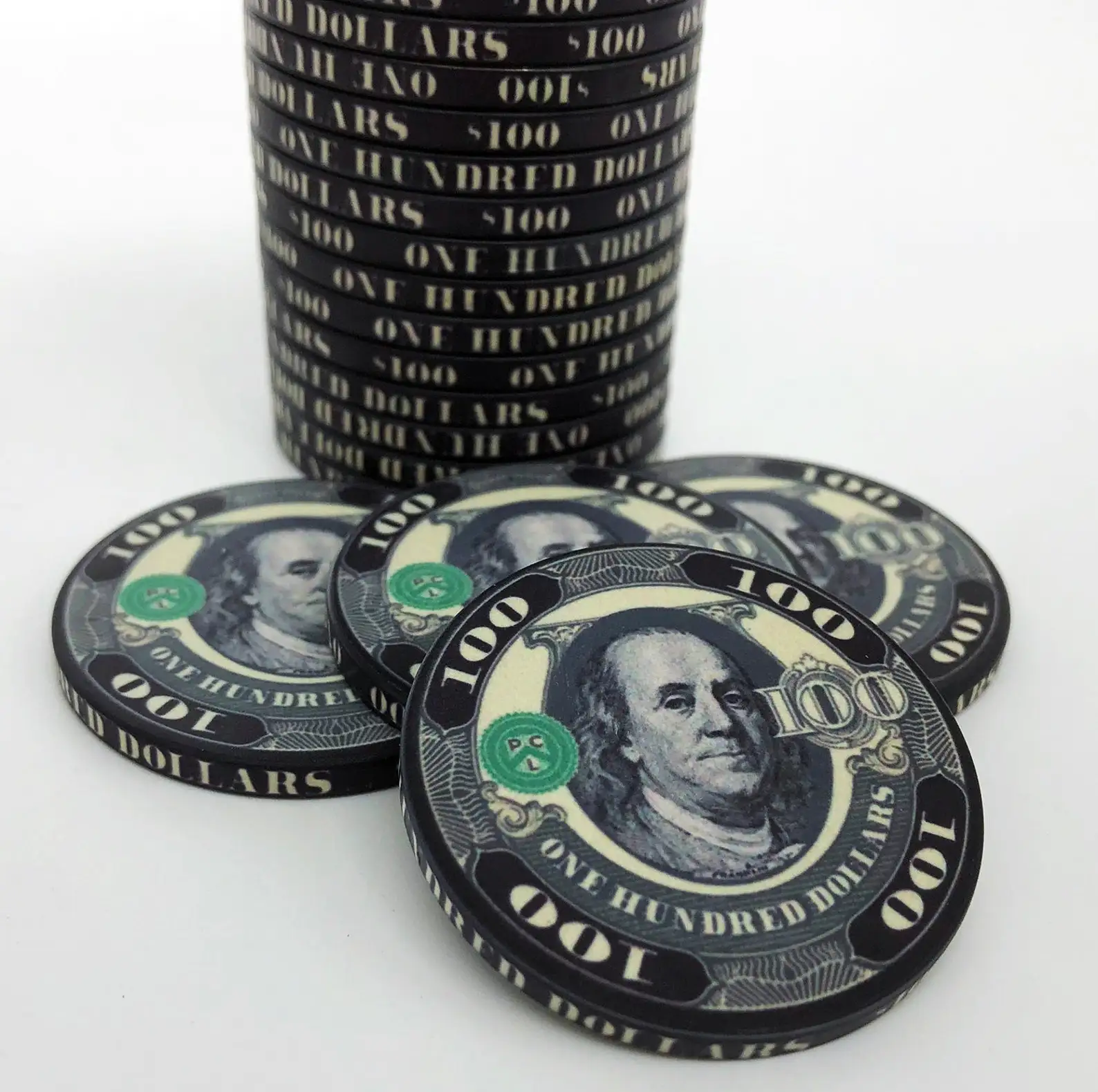 Customisable Casino quality 10 grams Ceramic Material Poker Chips 40MM poker chips with customised design colour and logo