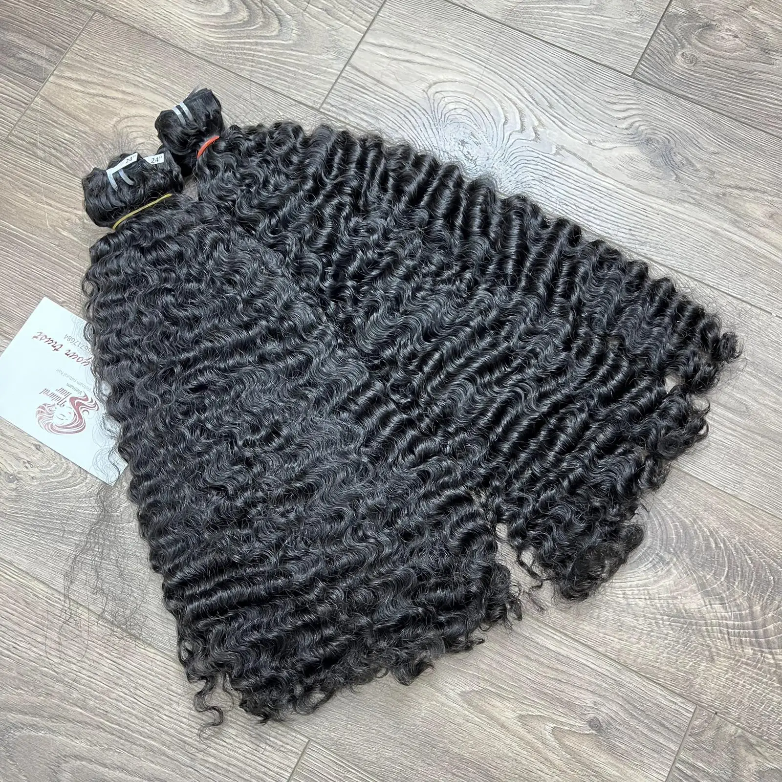 Super Double Drawn Bulk Burmese Curly Natural Black Color 100% Raw Virgin Vietnamese Human Hair Wholesale Price