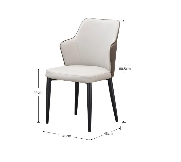 chinese factory wholesale leather material metal legs metal dining chairs accent chair modern dining chair