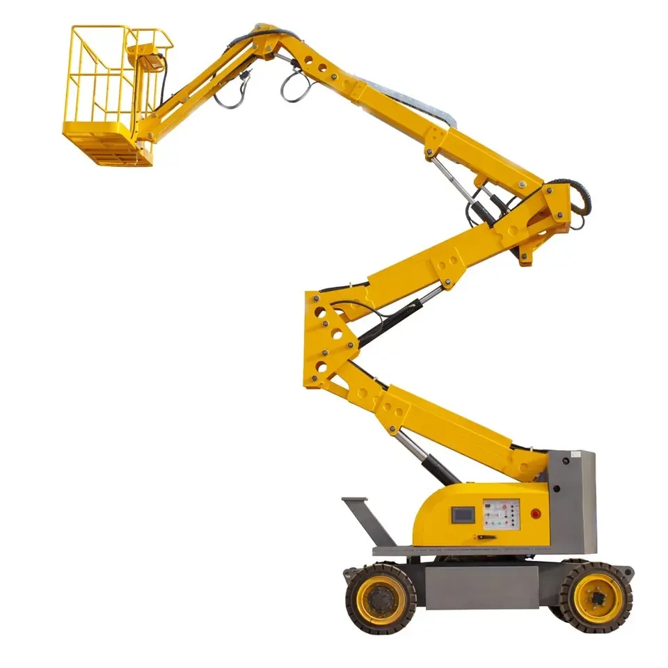 Self-propelled curved arm lifting work platform lift table man basket platform towable boom lift table