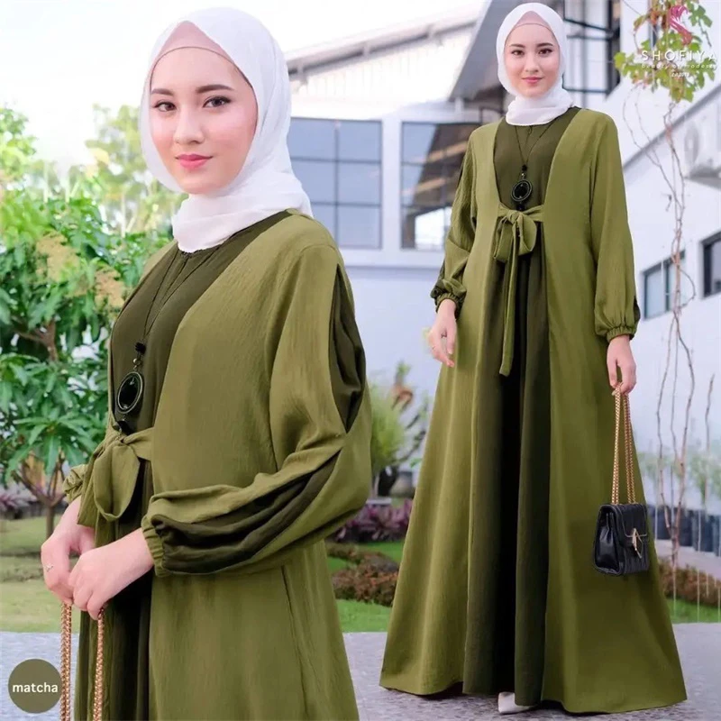Белый черный мусульманский подарочный набор роскошные халаты khimar ramadan abaya 2 шт. хиджаб dubai Бестселлер Молитвенное муссонное платье для женщин