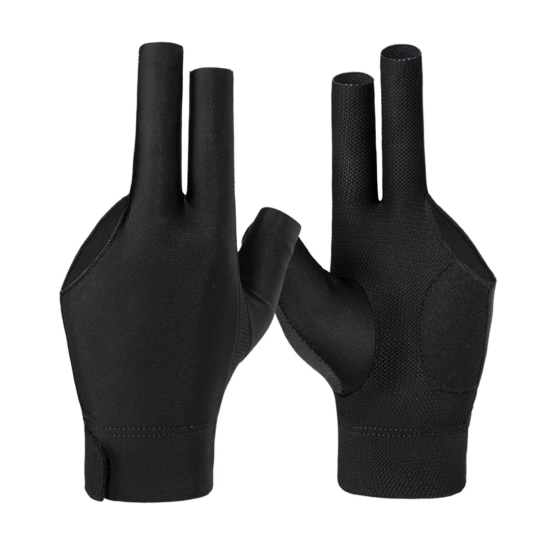 Wholesale Custom Billiards Gloves Non Slip Pad 3 Fingers Pool Cue Snooker Gloves For Left