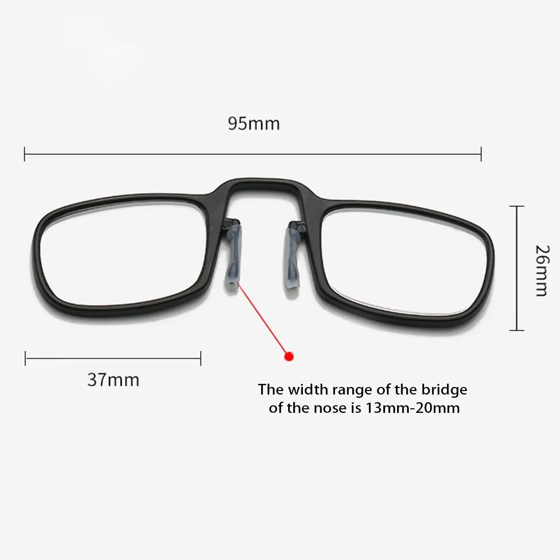 Wholesale Unisex Portable Ultra Thin Presbyopic Glasses Mini Clip Nose Bridge Reading Glasses with Case