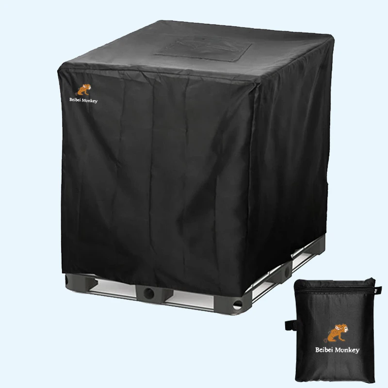 275 Gallon Tote Sunshade Water Proof Protective Hood 1000 L Garden Water Tank Black
