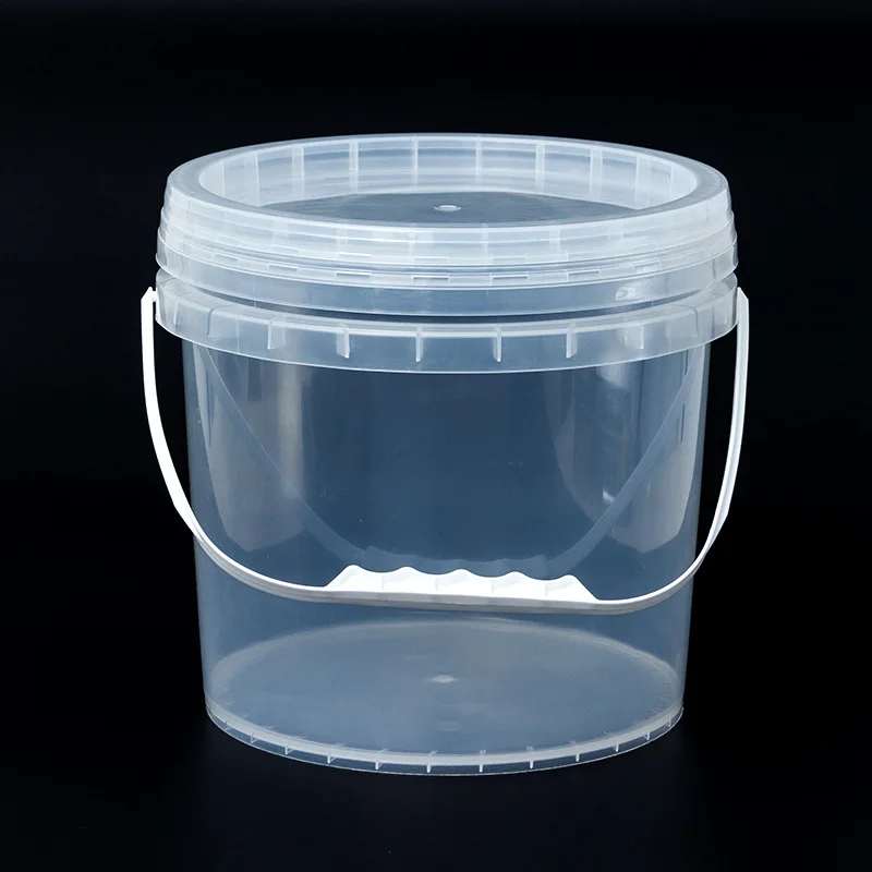 Food Grade Clear Ice Cream Buckets Whit Lids 1L 2L 3L 4L 5L Plastic Container  Plastic Pail