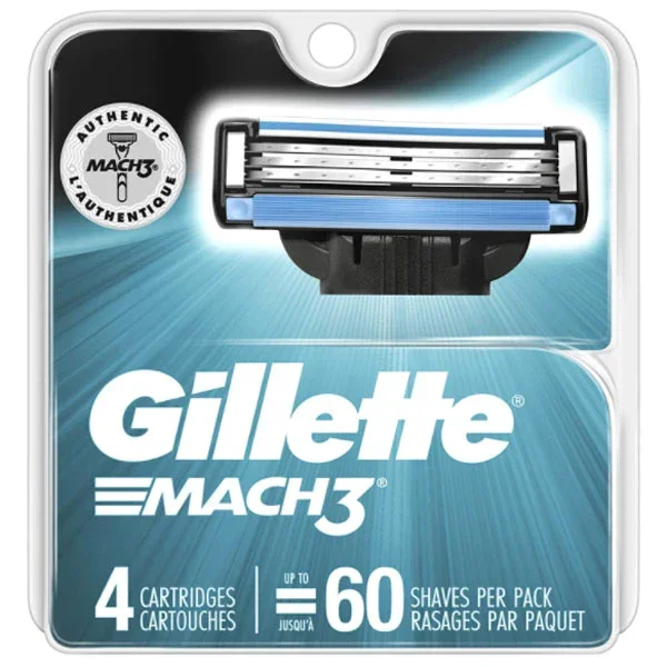 Gillette Mach3 Refill Cartridges, 4 Count
