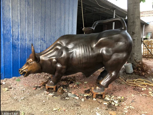 Garden Sculpture Outdoor Large Metal Bronze Angus Statue Life Size Bronze Bull Sculpture Metal Bull Sculpture