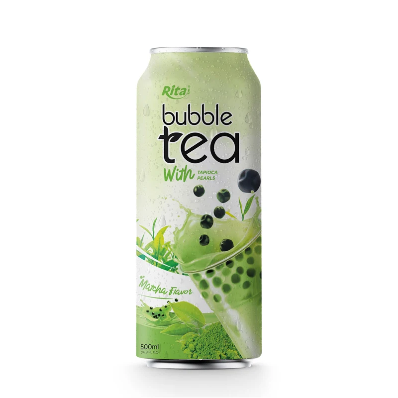 Best Selling 500ml Green Tea Kombucha Ingredients Bottle Matcha Flavor Bubble With Tapioca Pearls Direct From Vietnam