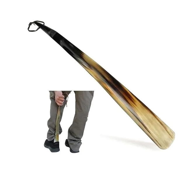 High on Demand Shoe Horn Made with Real Horn Handmade Easy Grip Long handle Shoehorn for Men Women