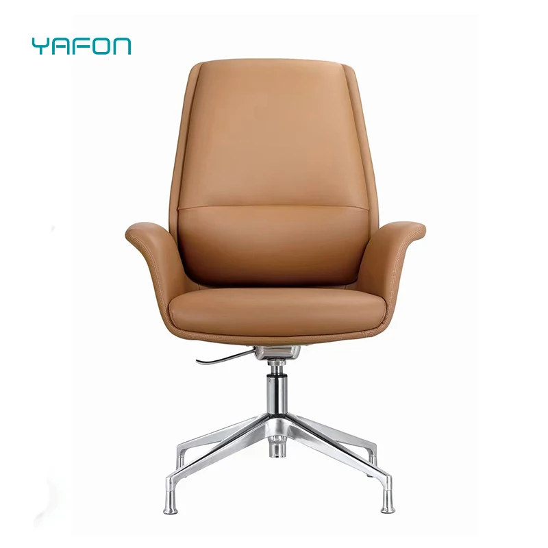 High-End Comfortable Leather Executive Office Chair with Wheels for President or Boss
