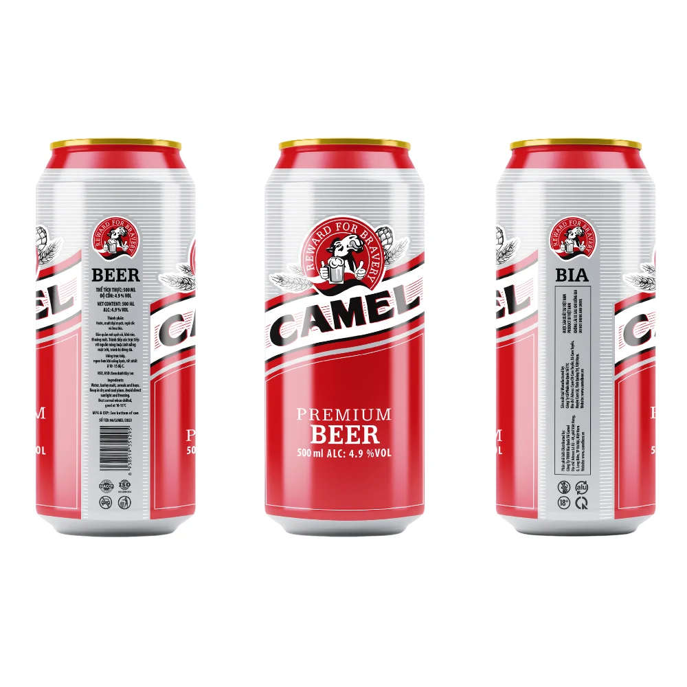 Camel Lager 500ml Sleek Cans Global Distribution OEM ODM Alcoholic Beer Product Category
