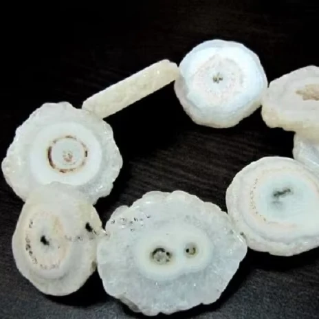 Natural White 20-30mm Solar Quartz Druzy Stalactite Crystal Beads Mossy Stone Drusy Strand 7-8 Inch Long Jewelry-Wholesale Price