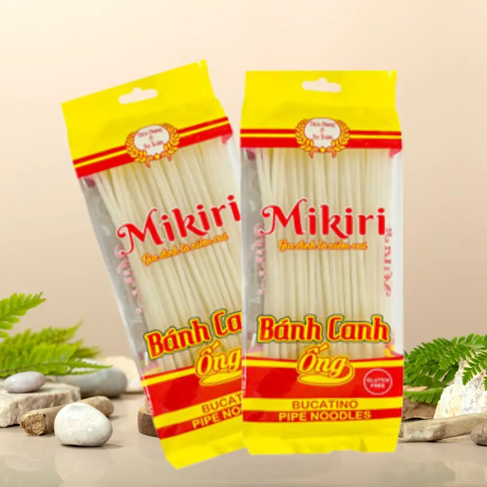 Nutrition Noodles Bucatino Pipe Noodles Made in Viet Nam Ingredient Rice Flour 80% Dried Food Easy Cooking Date One Years