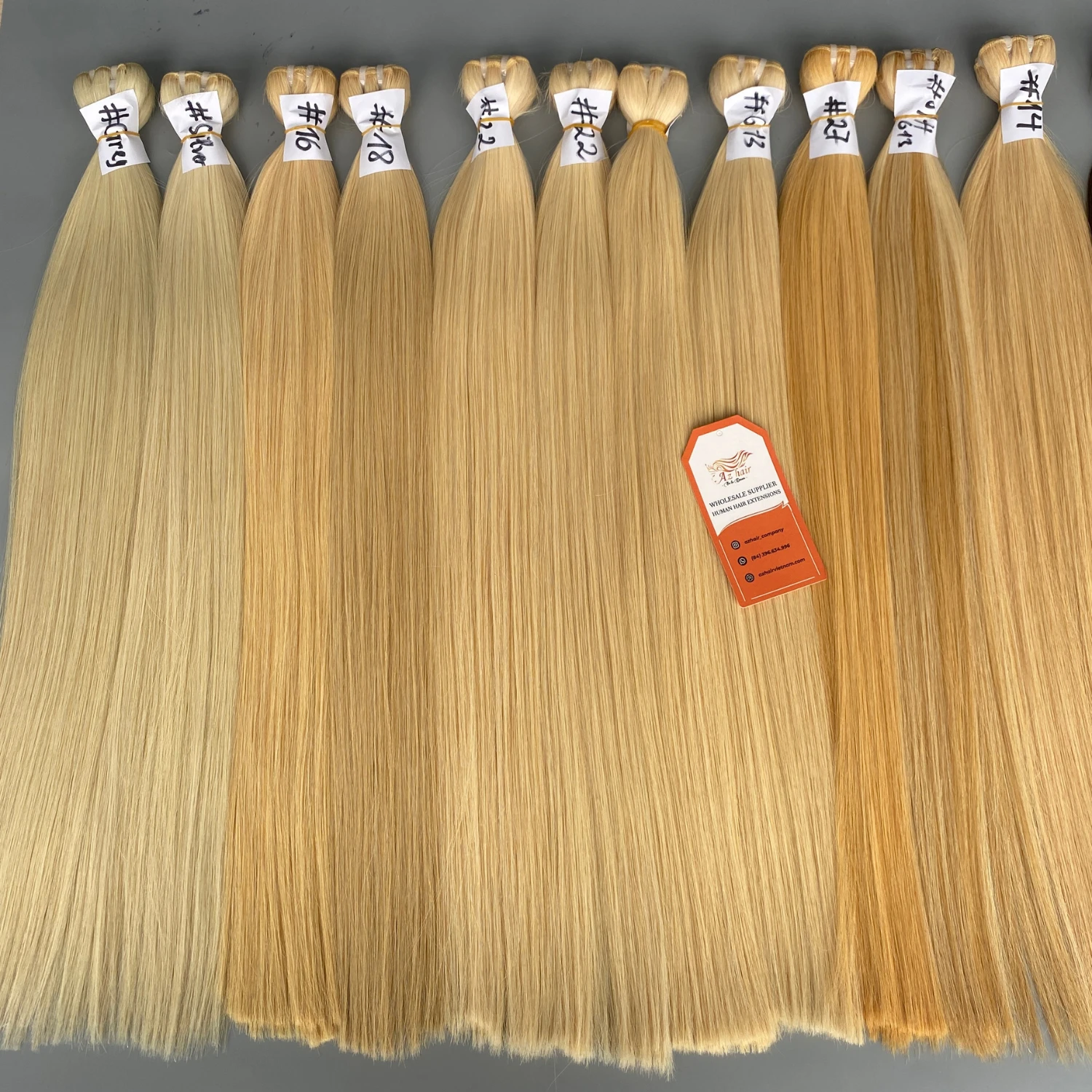 Best Selling Straight Hair Weft Virgin Bundles Blonde Color Hair Extensions Manufacturer Vietnamese Raw Hair