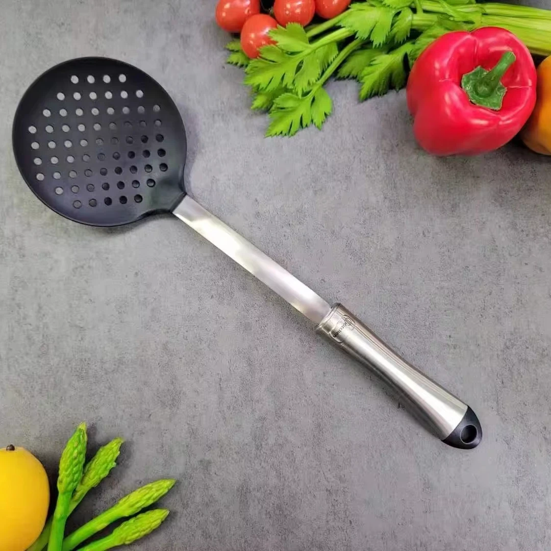 Высококачественная домашняя кухонная утварь кухонные инструменты и приспособления нейлоновый фильтр-скиммер из нержавеющей стали дуршлаг ковш