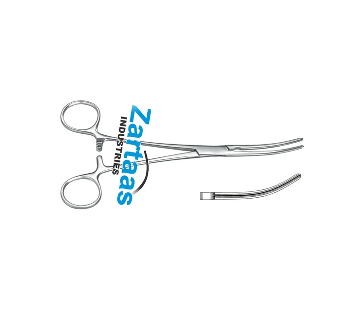 High Quality Stainless Steel Non-Sterile De Baikey Pean Atrauma Hemostatic  Forceps Curved Length 18cm  surgical instrument