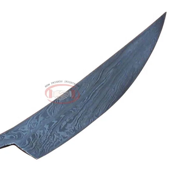 Premium High Quality Damascus Medieval Knife, Forged Medieval Utility Knife, Viking Kitchen Knife Full Tang With Leather Sheath