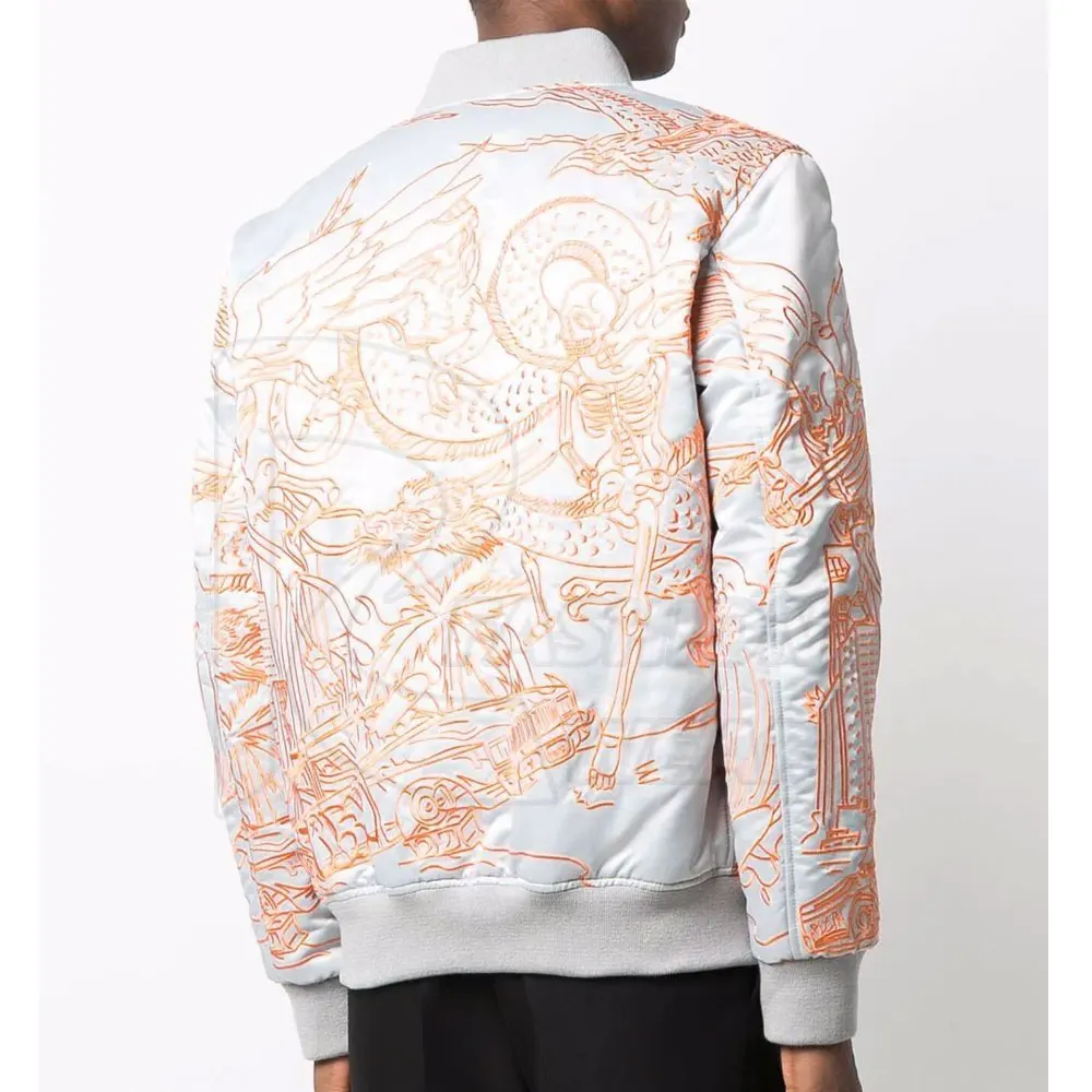 Pakistan Supplier Wholesale Low price Soft Satin Bomber Jackets Cheap Custom Sublimation Satin Bomber Jackets