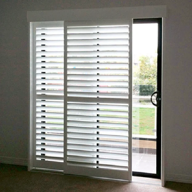 Australia Bulk Factory Supply Fauxwood PVC  Plantation Door Shutter Bay Window Shutters