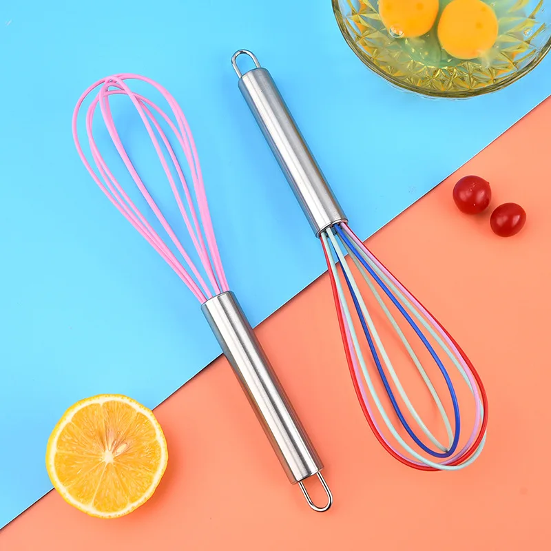 Wholesale High-quality Silicone Manual Egg Beater Mini Hand Egg Whisk Egg Tools For Cooking