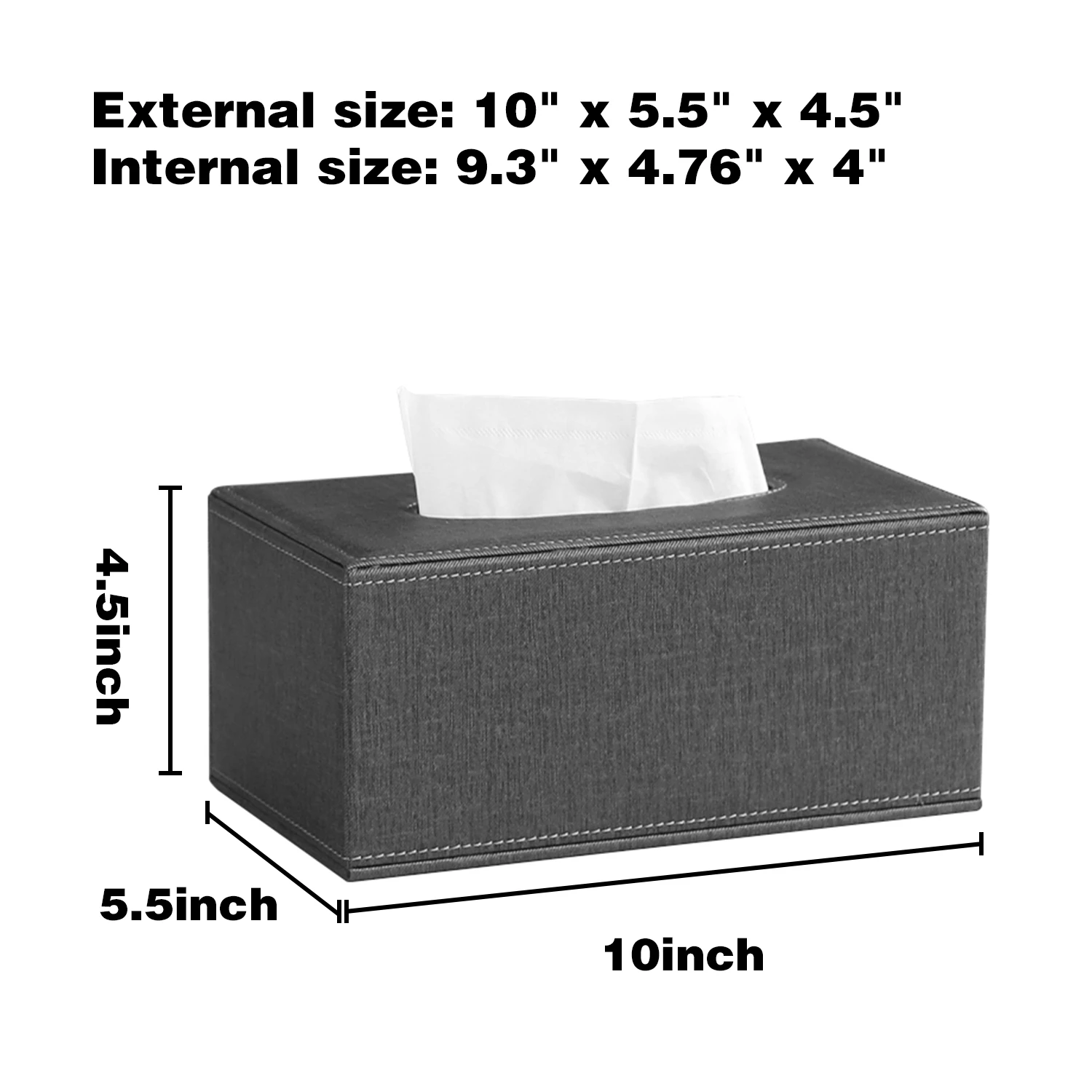 Standard Size Tissue Box Cover with Magnetic Opening interior napkin box decorative leather box napkin holders for restaurant