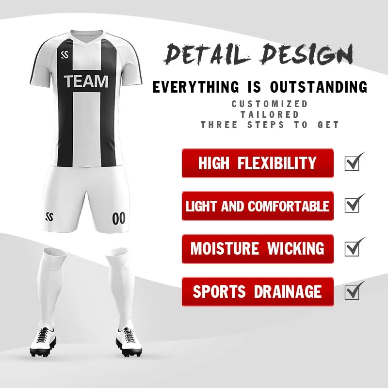 Wholesale OEM Custom Made Plain Blank Soccer Uniform Football Jerseys Soccer jersey